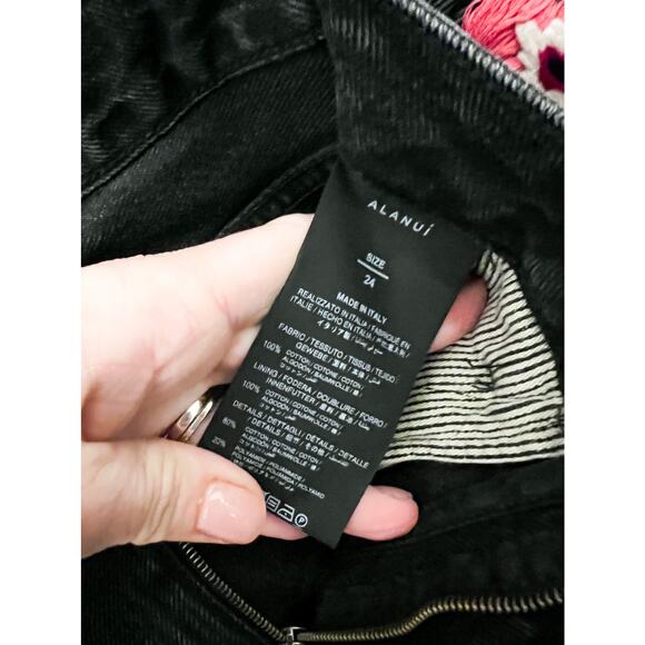 Alanui Embroidered Gray Jeans Size 24 NWT - Picture 8 of 8